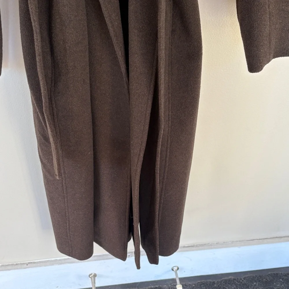 Lauren Ralph Lauren Brown Coat with Faux Fur Collar - Picture 2 of 11